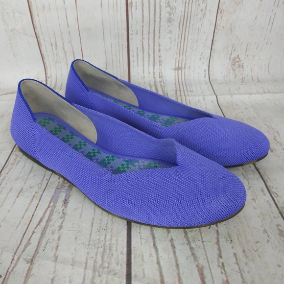 Rothy's The Flat Round Toe Ballet Flat Casual Comfort Purple Women's Size 8.5 - Picture 1 of 10